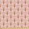 Ambesonne Blush Pink Fabric by The Yard, Art Deco Style Geometric Vintage Repetitive Feathers Scale Motif Pattern, Decorative Fabric for Upholstery and Home Accents, 10 Yards, Ginger and Blush